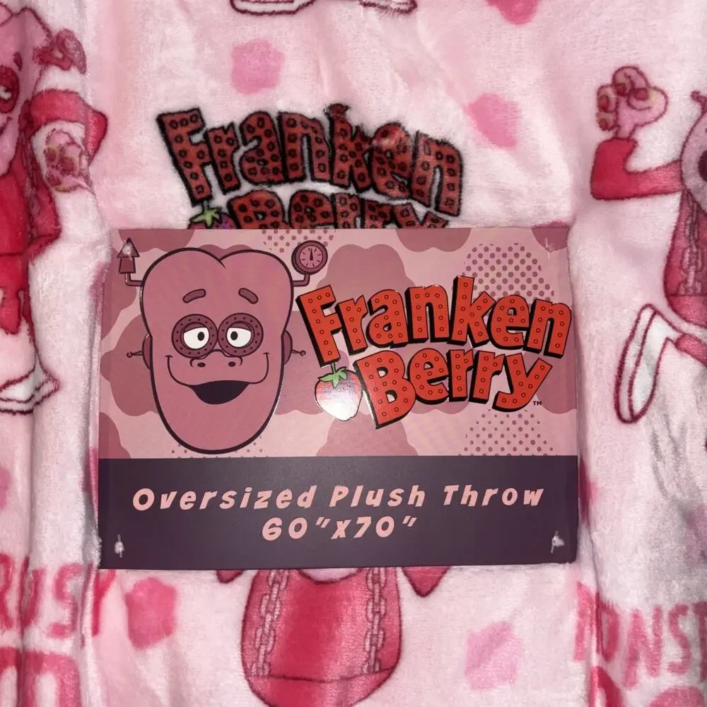 Boo-Berry Count Chocula Franken Berry Cereal Monsters Plush Throw Blankets 3